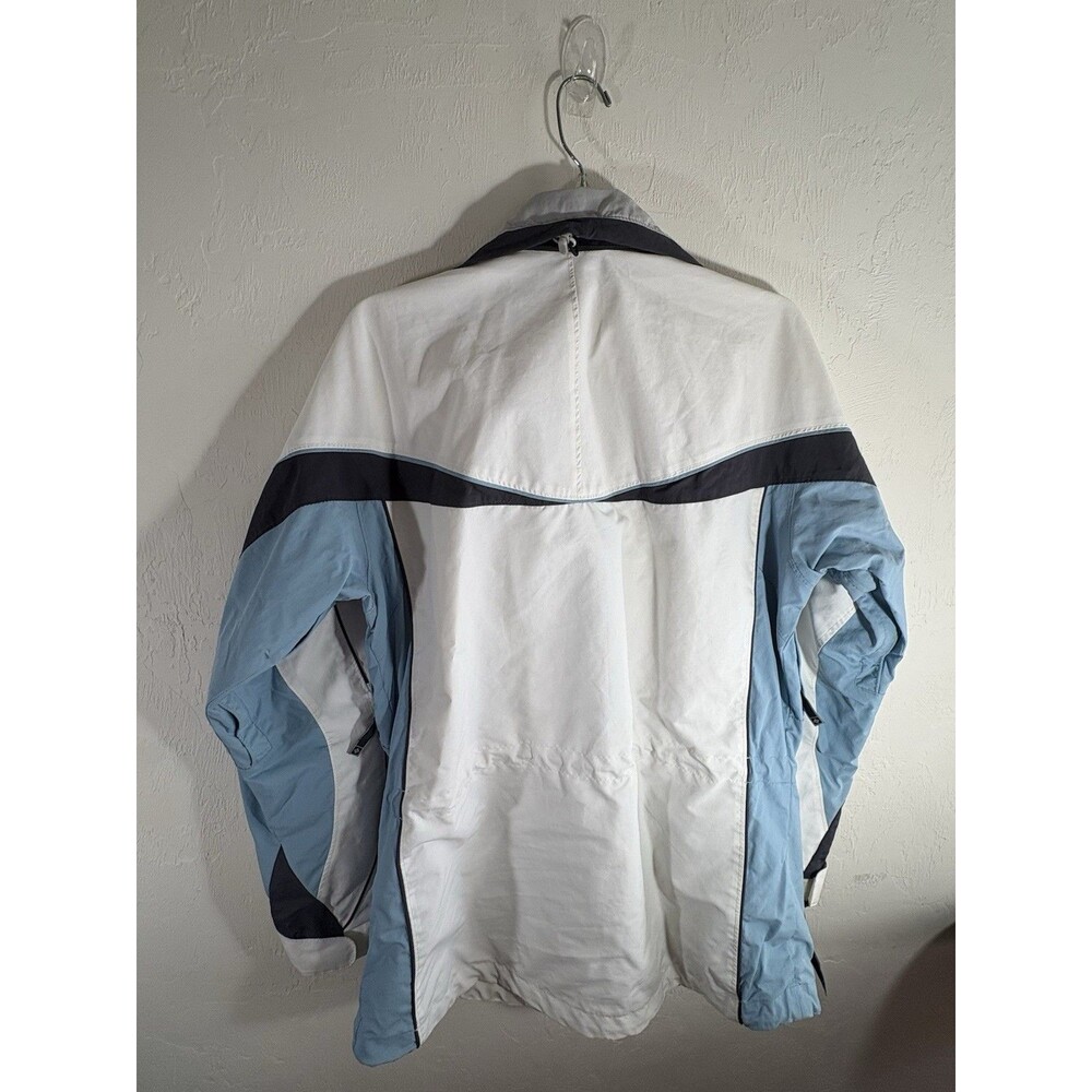Columbia Woman’s Core White Blue Interchange Coat Zipped Pockets Large - Picture 5 of 10